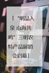 “明品入泉 山海共鸣”三明农特产品展销会启幕